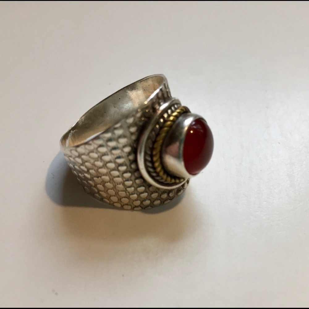 Carnelian 925 and Bronze Handcrafted